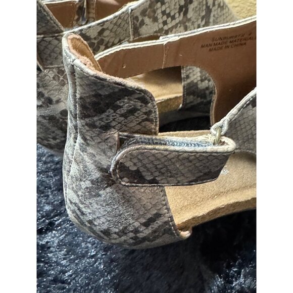 Boutique By Corkys Womens Snakeskin Open Toe Wedges Size 6 - Picture 6 of 8